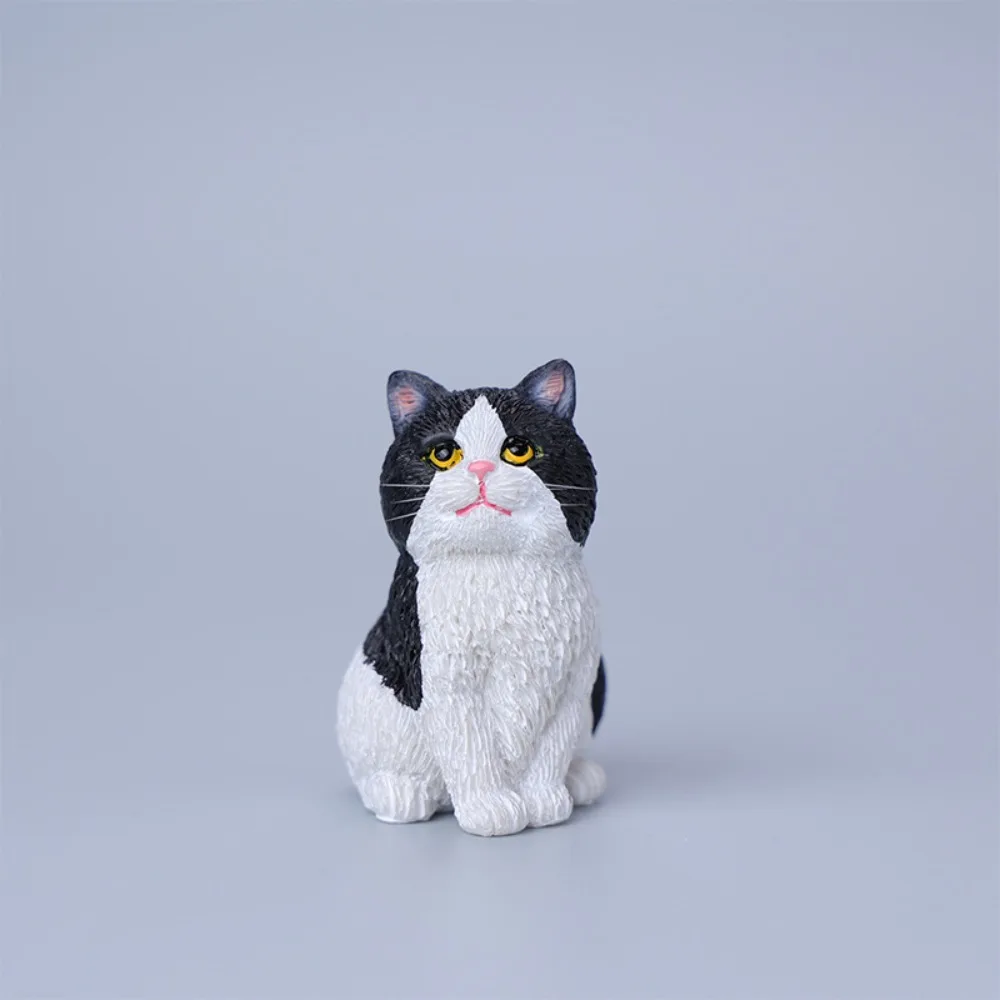 

Creative Sitting Cat Ornament Simulation Cute Mini Cat Pet Model Kitten Model Cartoon Cat Decoration Desktop