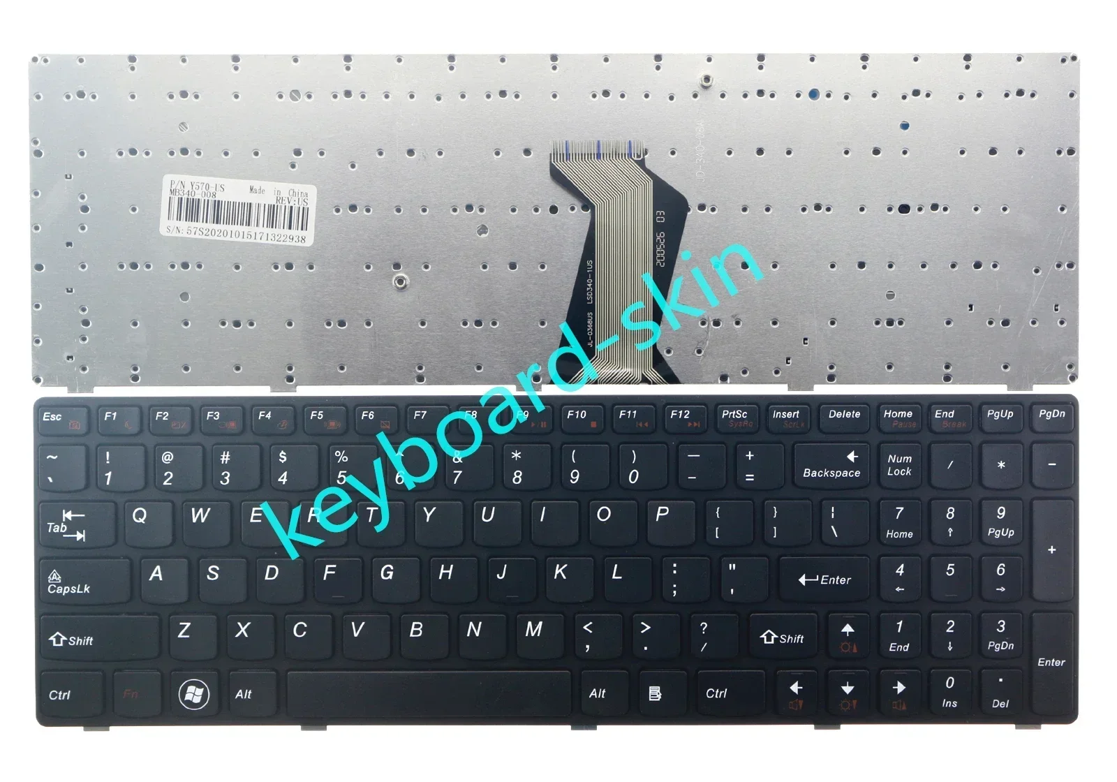 New US Keyboard for Lenovo Y570 Y570N Y570P Y570NT-ISE Y570N-ITH Y570N-IFI Y570N-ISE MP-10K53US-686 25011801 laptop