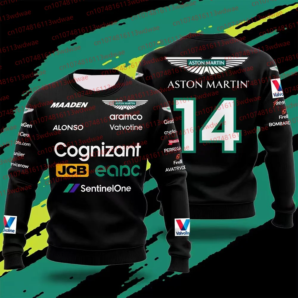 

Футболка с длинным рукавом Fernando Alonso 14, костюм Aston Martin Racing, быстросохнущая спортивная мотоциклетная футболка с длинным рукавом, специальная серия