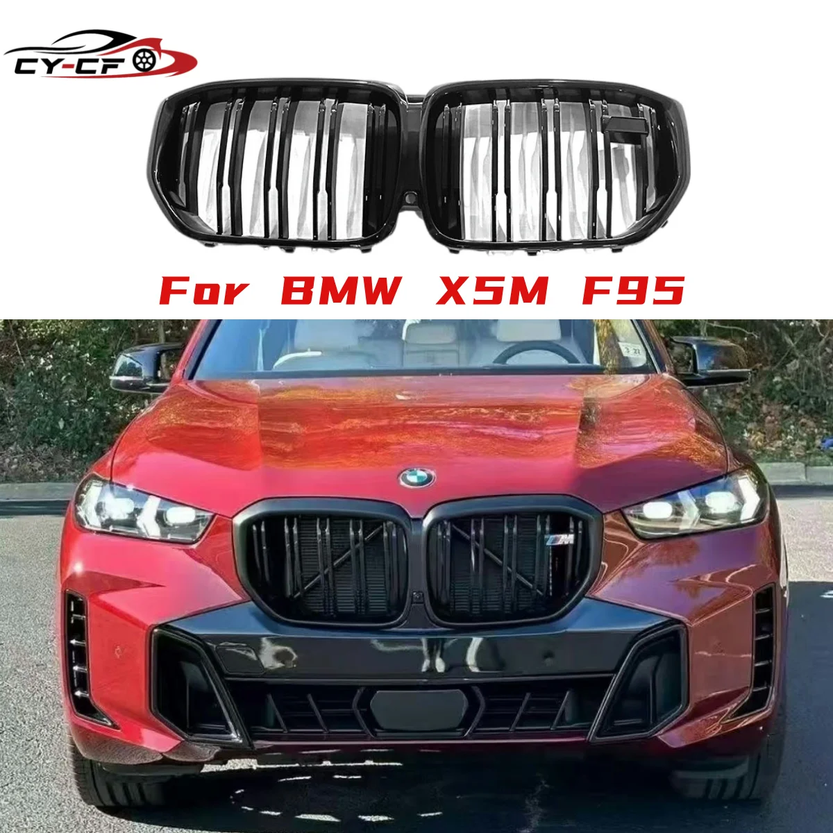 

for 2019-2022 X5M Dry Carbon Fiber Front Grille For BMW F95 Prepreg Carbon Fiber Front Vents For BMW X5M F95 Aerokit