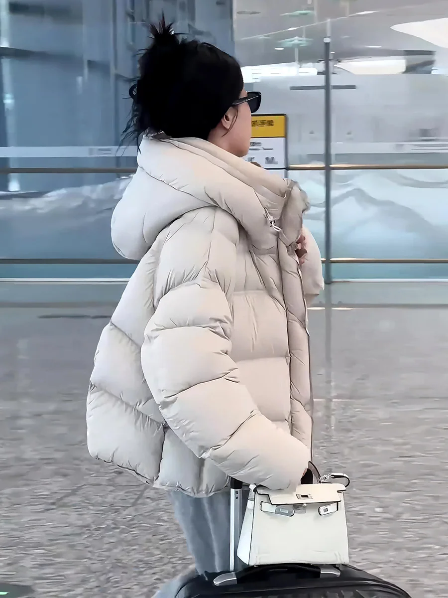Mujer ort Thiened blanco Du down Puffer Jaet invierno nueva llegada con capucha Dstring cálido moda viaje Sle abrigo