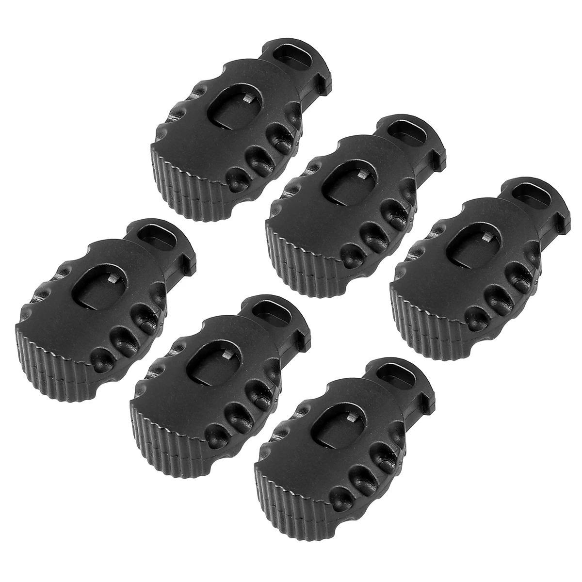 

50 pcs Plastic Toggle Cord Locks For Drawstrings Elastic Rope Camping Hiking Survival Gear Outdoor Tactical Accessories Black