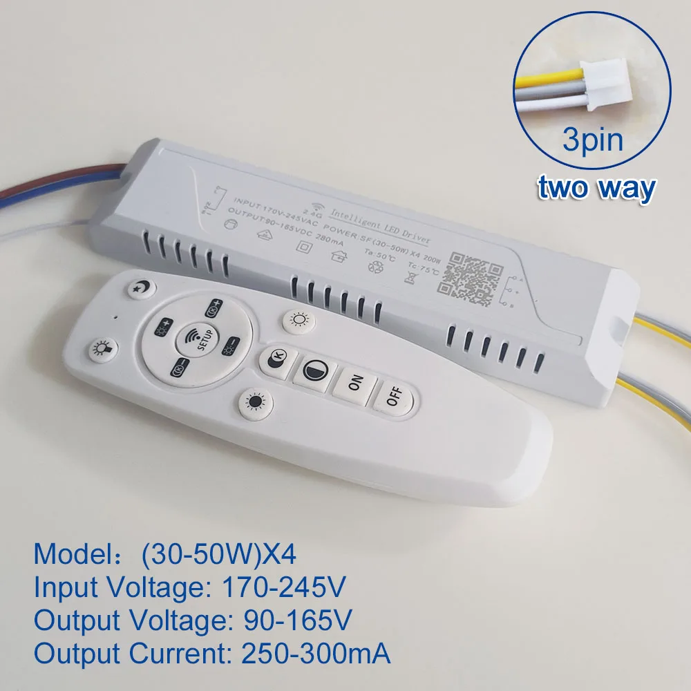 Sterownik z opcją ściemniania LED inteligentny transformator żyrandolowy 2.4G zdalne i kontrola aplikacji zasilanie może być używane na podwójne