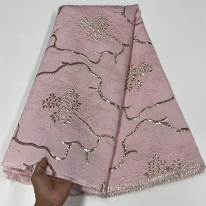 Tecido De Renda De Tule Africano, Brocado Nigeriano De Cetim, Renda Jacquard Dourada, Vestido De Festa De Casamento De Costura, Pano Das Mulheres, PL194, 2023 8 principais vendas tecido seda cetim - №7