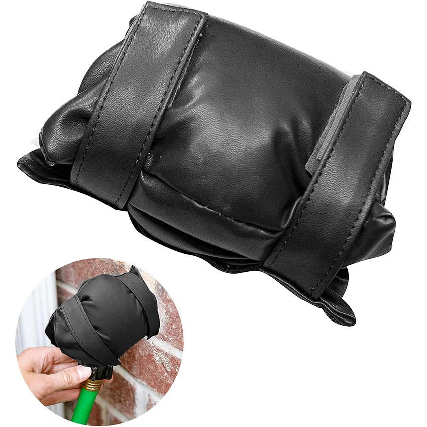 1PC Garden Outdoor Water Spigot Cover Leather Insulated Tap Protector Winter Protection Sleeve For Outside Faucet Cold Weather