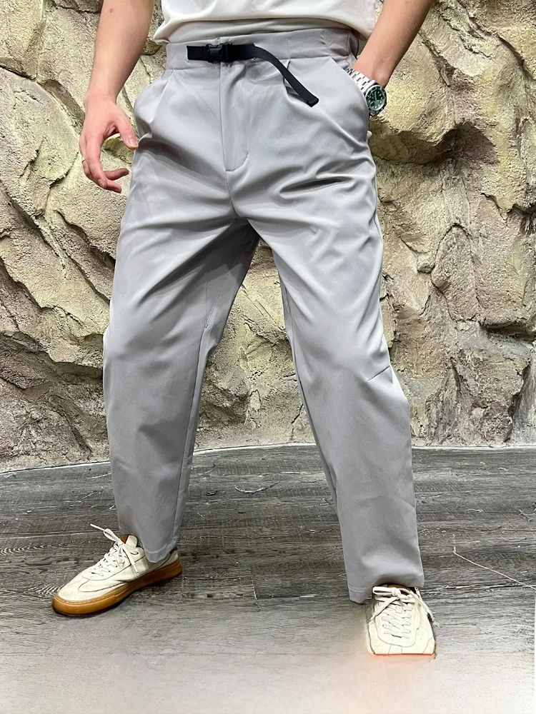 

Доктор Бог Брюки! Функциональная серия! Тихой сухой дышащий! Мужские тонкие прямые повседневные брюки из девяти предметов для улицы