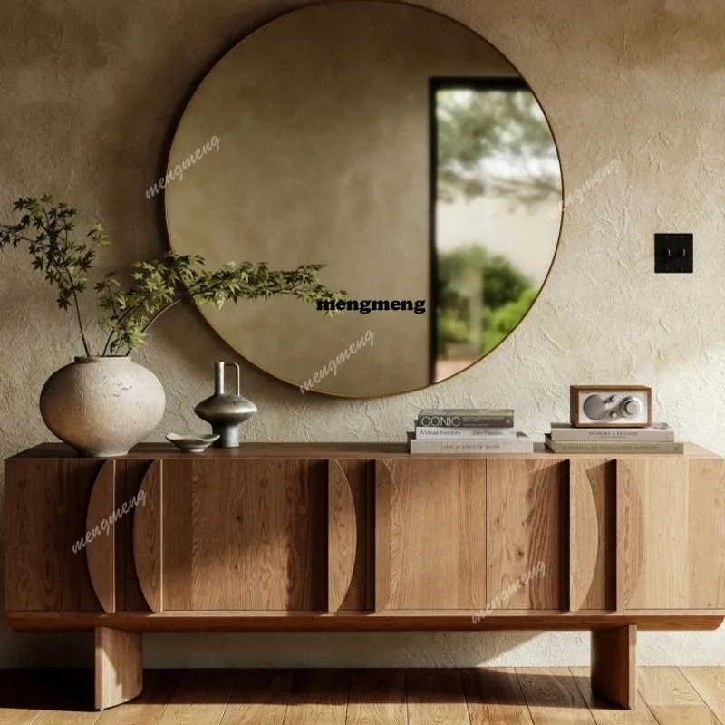 

Medieval style solid wood home TV cabinet locker designer retro homestay restaurant integrated cabinet