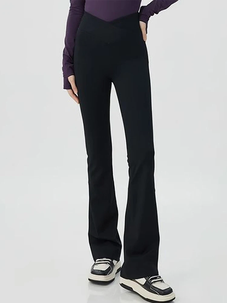 

Женские брюки для йоги Xiaoteng Amaiy, весна-осень, новая коллекция, модель Super Model Bell Bot, с высокой талией, длинные, асимметричные, для повседневной носки...