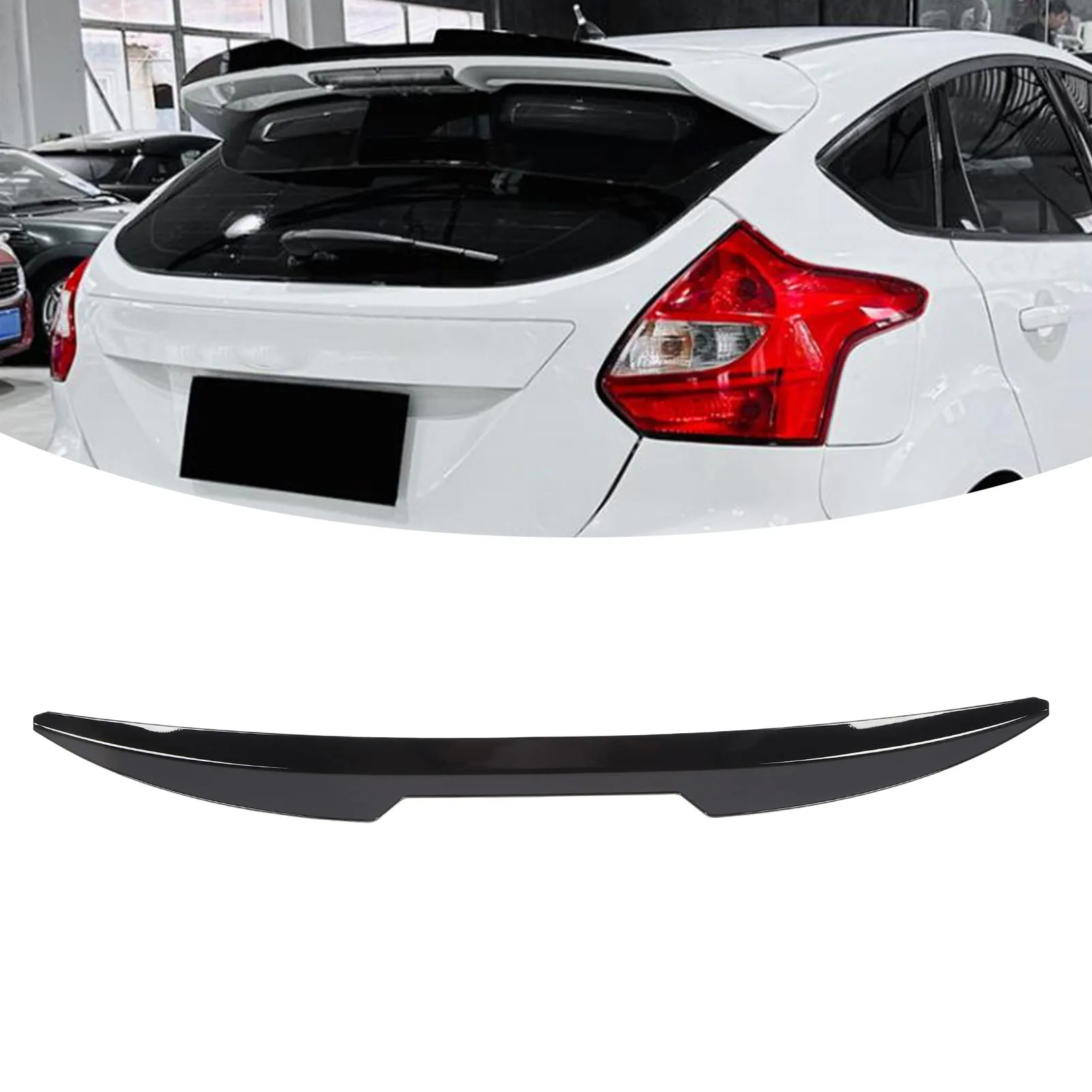 Rear Trunk Spoiler Wing Stylish Rugged Wear Resistant Rear Trunk Roof Lip Spoiler For Focus MK3 ST Trunk Spoiler Roof Lip Kit