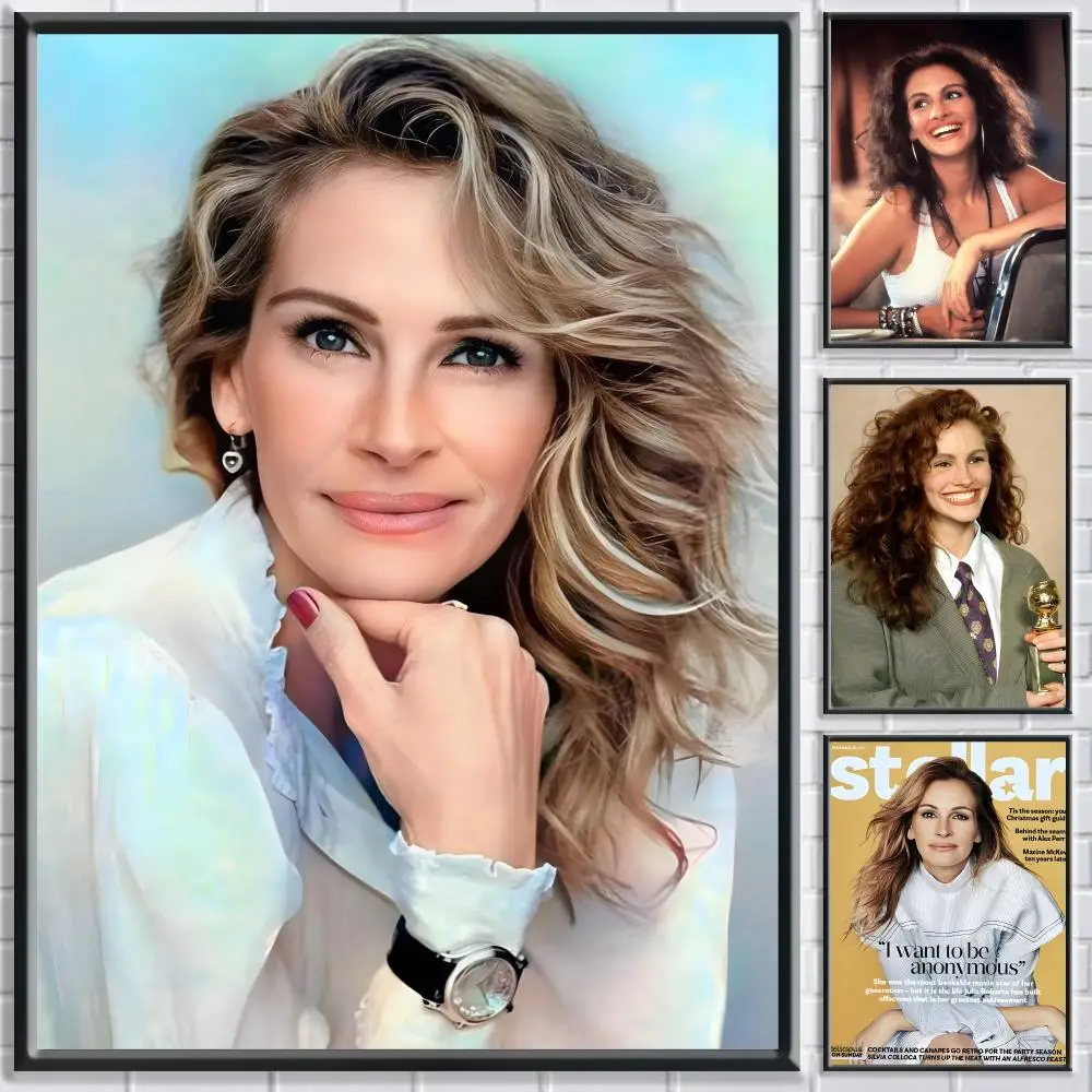 ملصق J-Julia R-Roberts عالي الدقة مقاوم للماء مثالي لغرفة النوم والمكتب المنزلي هدية رائعة