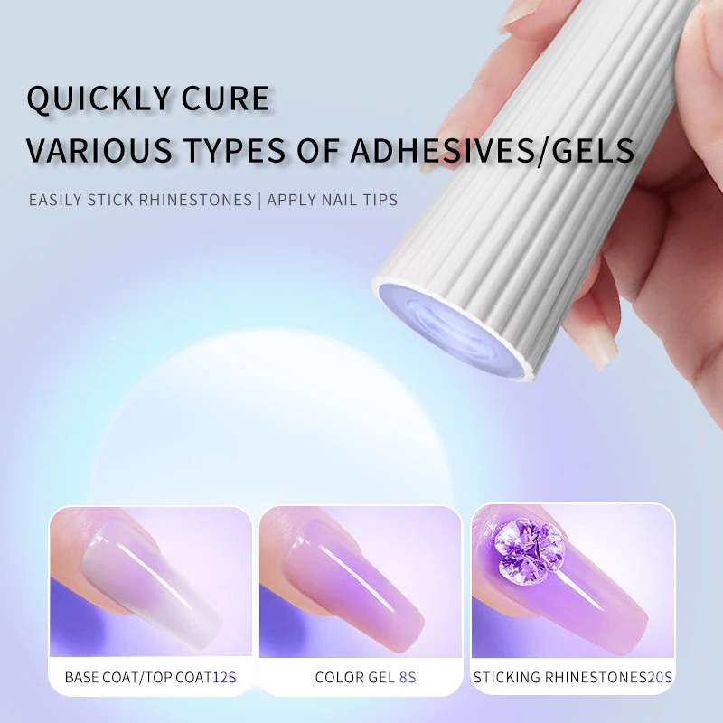 Pin Cure Lamp UV LED Nagelmanicure Drogen Gellamp Zaklamp voor nagels Oplaadbare draagbare benodigdheden Flash Cure Ultraviolet