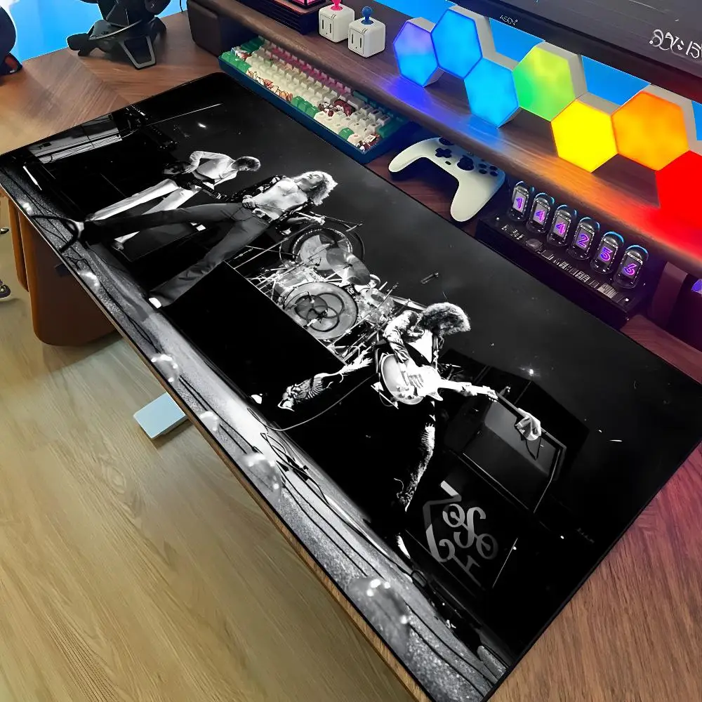 L-Led Band Zeppelin Mouse Pad Large Rubber Tablepad PC Game Mousepad Laptop Desk Pad XXL Non-slip Computer Keyboard Mouse Mat