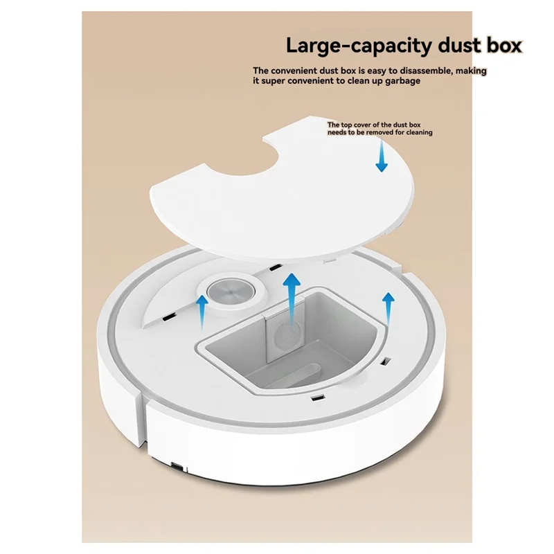 AC39-Robot Vacuum Cleaner Smart Sweeping Technology 300Pa Suction For Hardwood Floors Pet Hair Carpets Easy To Operate