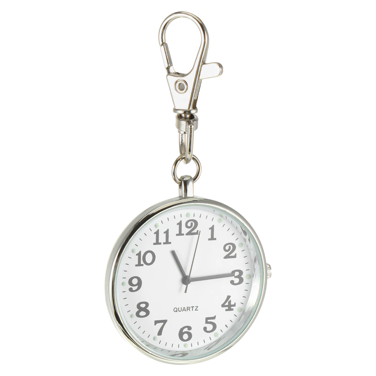 

1pc Quartz Pocket Keychain Vintage Alloy Clip Keyring Nurse Watch Pendant Alloy Nurse Watch Decorative Accessory Car Hanging