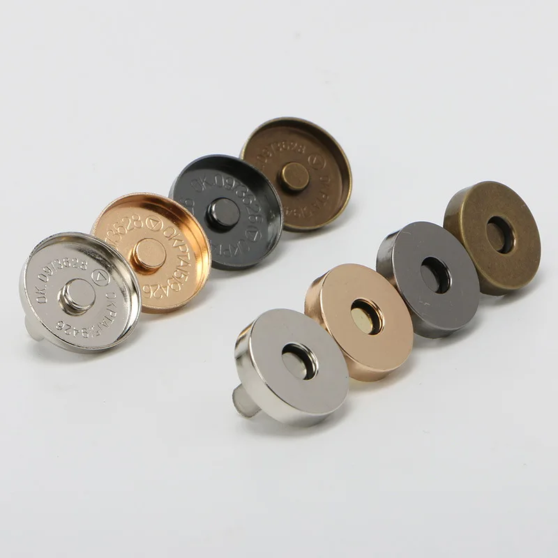 

100 Sets Magnetic Snap purse closures Clasps Button Bag 18mm