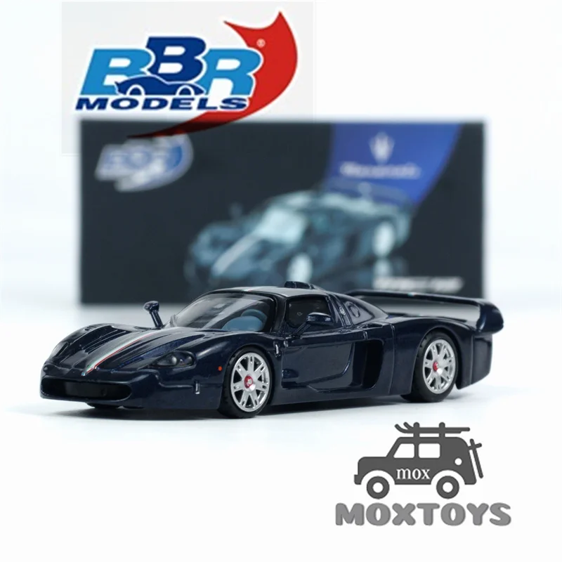 BBR 1:64 Maserati MC12 Stradale Blue Metallic w/ Stripe Diecast Model Car