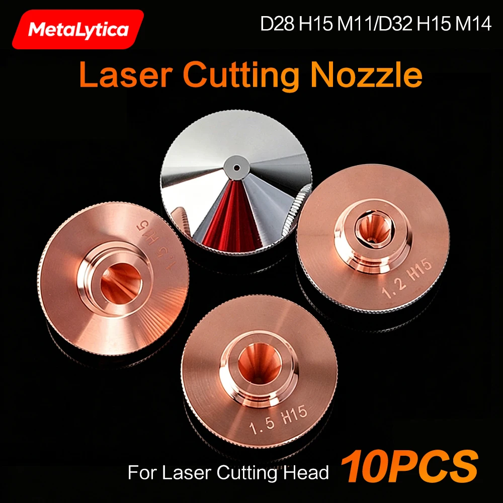 Buse de découpe laser Raytools, simple ou double couche chromée, calibre D28 D32 H15 1,5/2,0/2,5/3,0 mm pour machine de découpe laser