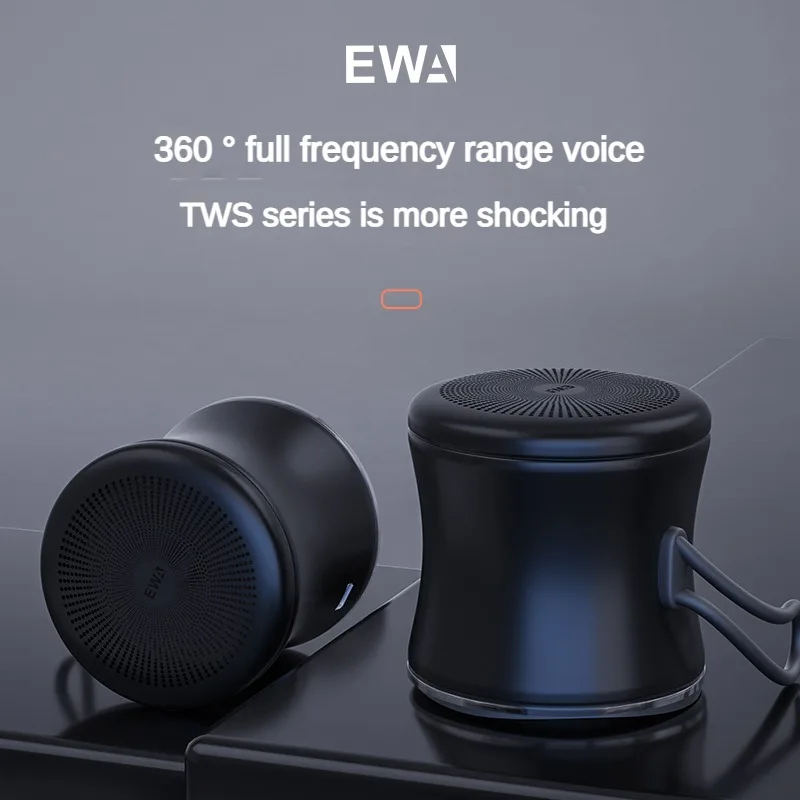 EWA A119 Bluetooth Speaker Ultra Mini Portable IPX7 Waterproof Small Steel Gun Macaron Bluetooth Audio Phone Computer Speaker