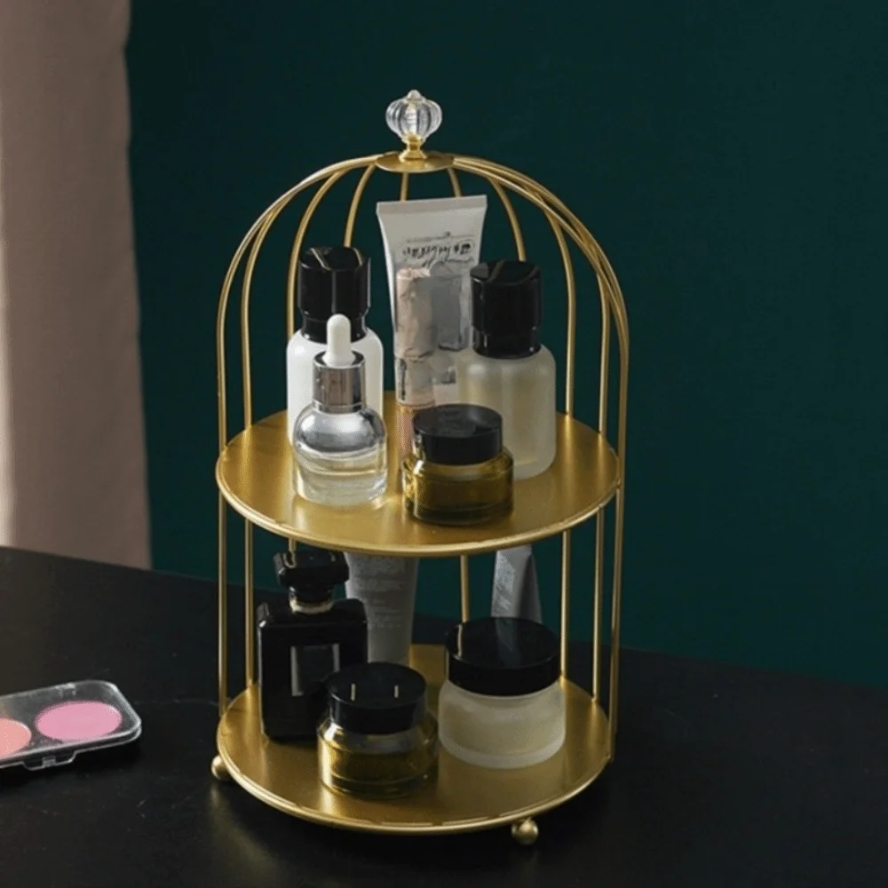 Easy to Clean Bird Cage Jewelry Rack Cake Stands Waterproof Iron Storage Holder Rust-proof Large Capacity Desktop Display Stand