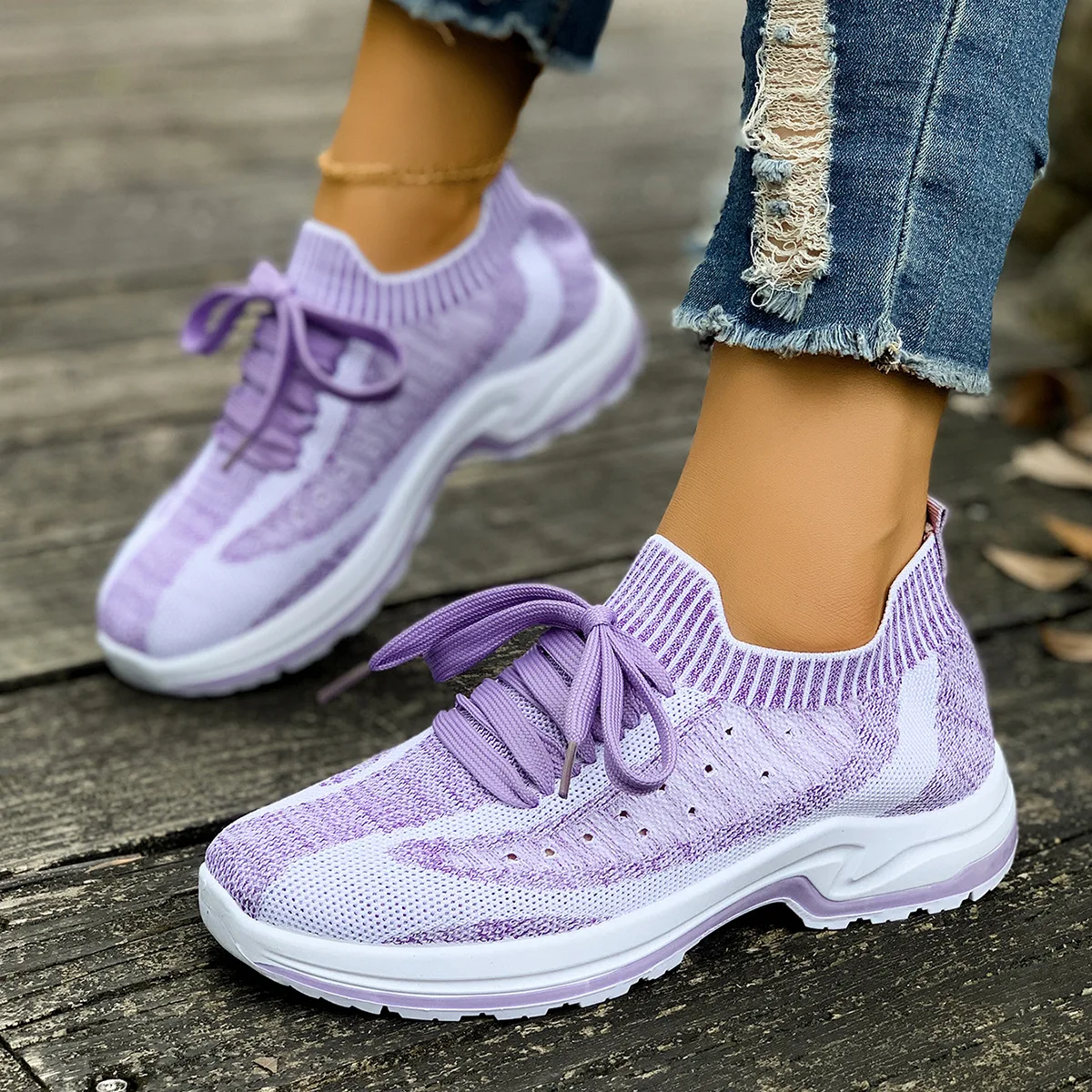 Women Fashion Mesh Casual Sports Shoes Outdoor Sneakers Autumn Women' Vulcanized Shoes Zapatos Mujer Lightweight Running Shoes