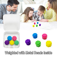 5/10Pcs Weighted Gonggi Game Play Set Metal Beads Inside Korea Traditional Gonggi Jack Stone Pebbles Set Finger Exercise Toy
