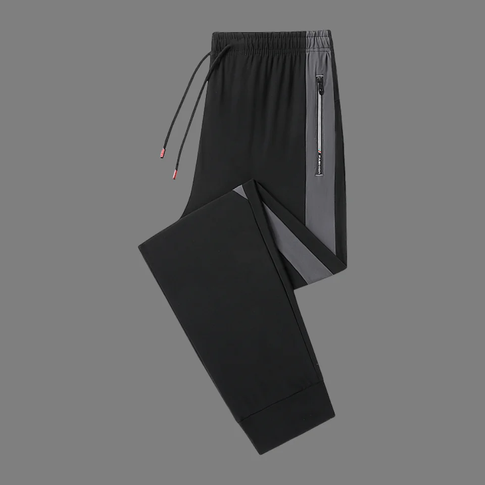 

Casual Pants Men's 2024 New Summer High Stretch plus size Ice Silk Quick-drying Straight Pants Fashion Drawstring Sports Pants