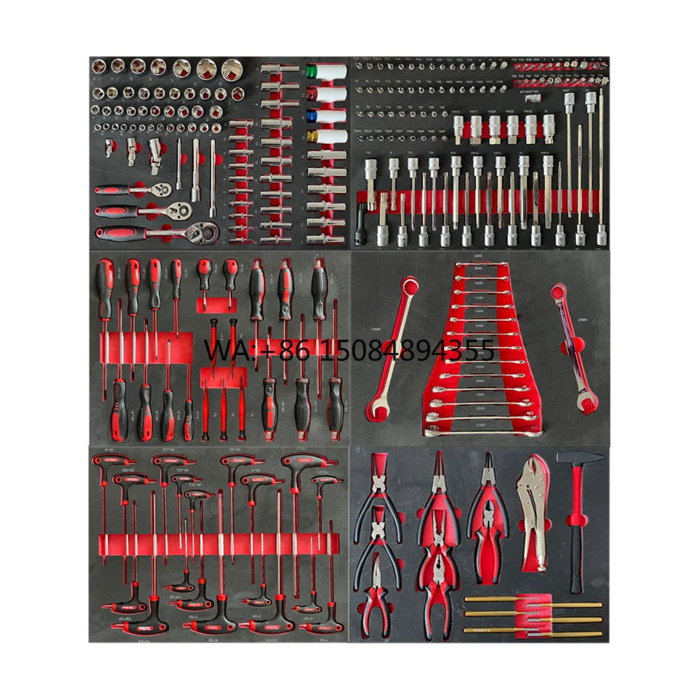 258 Pcs Professional Chrome Vanadium Mechanical Tool Set Box for Auto Repair Herramientas Sockets Pliers Ratchet Screwdriver