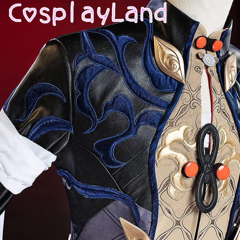 Honkai Star Rail Blade Cosplay Costume pour homme, perruque, uniforme de jeu, boucles d'oreilles trempées, chasseurs Stellaron Astral, accessoire de tenue de fête d'Halloween