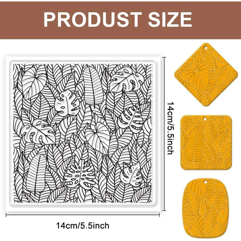 Polymer Clay Texture Sheets Leaves Silicone Texture Stamp Sheets Clay  Mat Plant Modeling Pattern Pad Texture Sheets