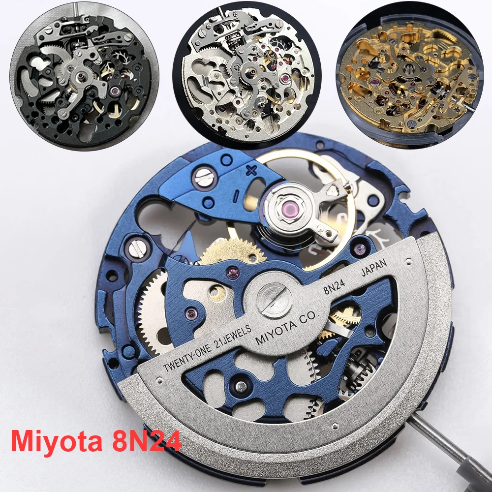 Японский-оригинальный-импортный-miyota-8n24-механический-механизм-для-seiko-механические-Автоматические-Часы-Запасные-части-8n24