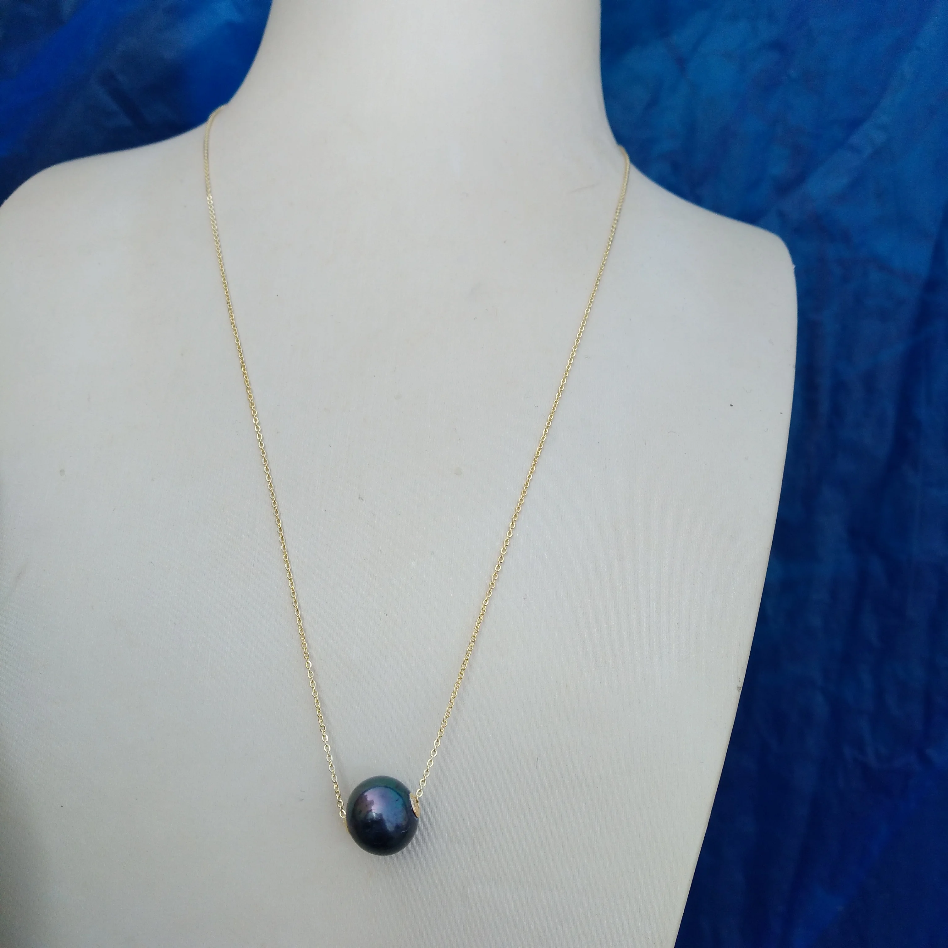 9-10mm Real Natural Tahitian Black Round Pearl Pendant Necklaces  Welcome to our exquisite PEARL Store