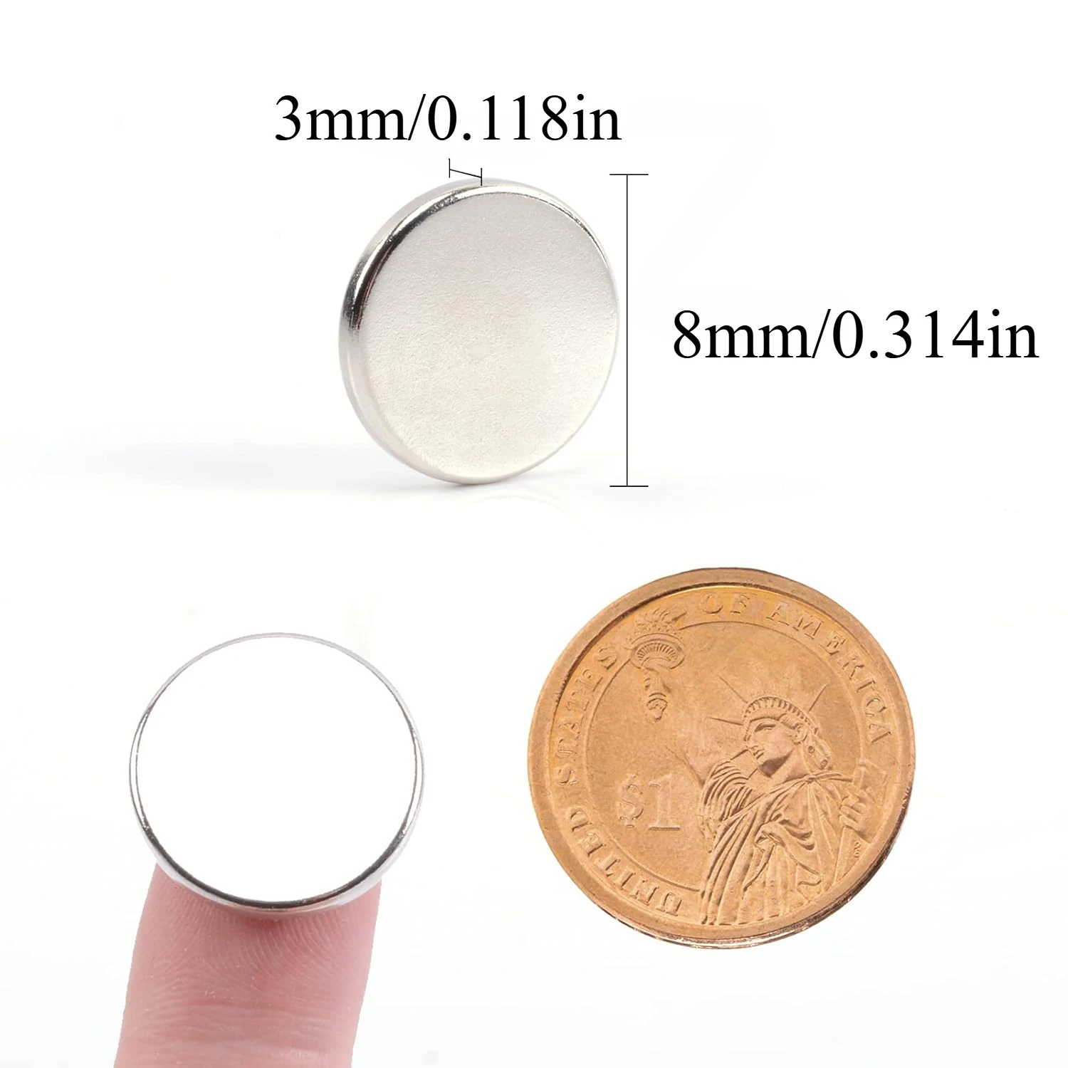 8x3/18x2mm refrigerator magnets of different specifications, suitable for warehouses, laboratories, offices, photo walls