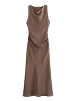 Satin Long Dresses for Women 2026 Summer Slip Midi Dress Woman Sexy Evening Party Dress Sleeveless Female Elegant Dresses - Image 5