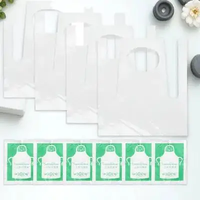 50Pcs Toddler Apron Disposable Thickened Pe Material Kids Apron for Art Painting Cooking Eating Schools Restaurants Portable