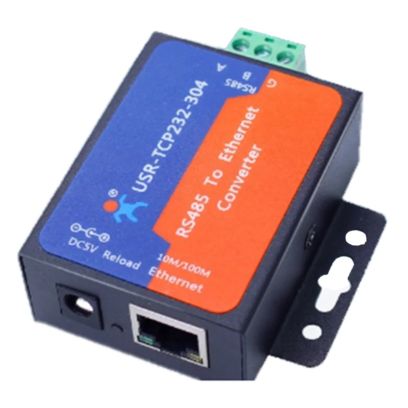 Modbus Port Serial RS485 Para Ethernet Converter Server, Transmissão de Dados, DHCP e Dish Suportados, USR-TCP232-304