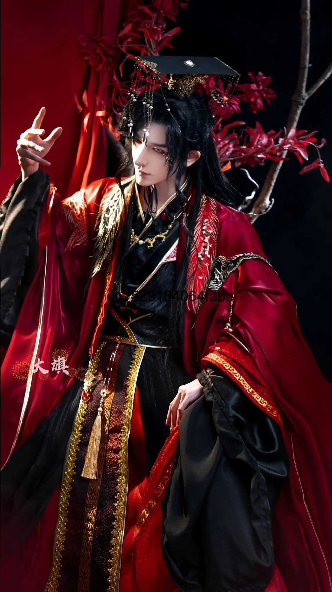 

Chinese TV Series TGCF Tian Guan Ci Fu Xie Lian Hua Cheng Cosplay Costume Hua Cheng Cos Dress Hanfu Full Set Anime Clothes