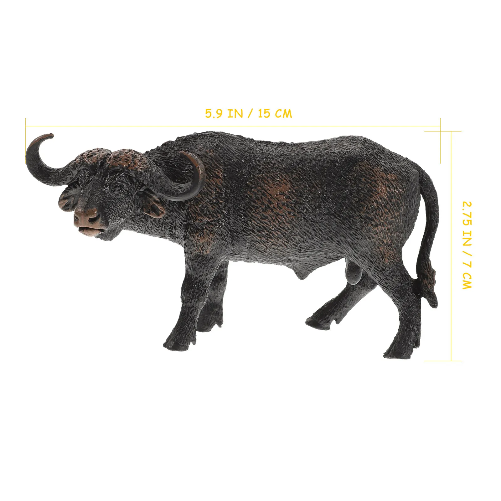 1Pcs African Buffalo Sculpture Premium Resin Wildlife Decoration for Home Office Desk Party Natural Atmosphere Display Ornament