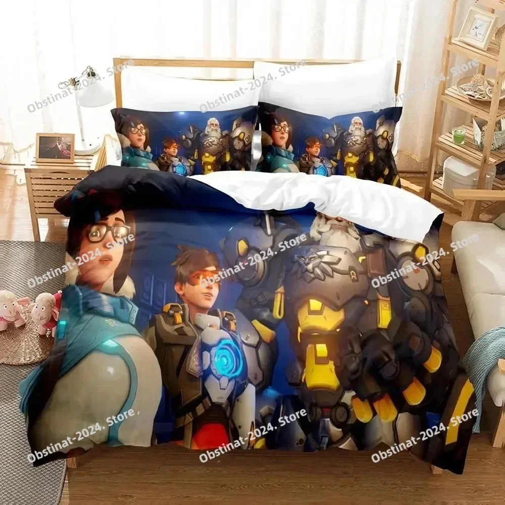 2025 Game Overwatchs Bedding Set Duvet Cover Full Queen King Size Pillowcase Bed Printed Bed Set Aldult Kid Bedroom Single Twin