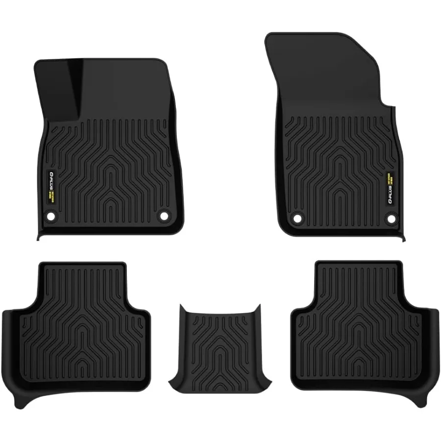 G-PLUS TPE Cargo Liners Compatible with Audi Q7 2017-2025 Fit Audi Q8 2019-2025 All Weather Full Cover Protection 1st and 2nd R