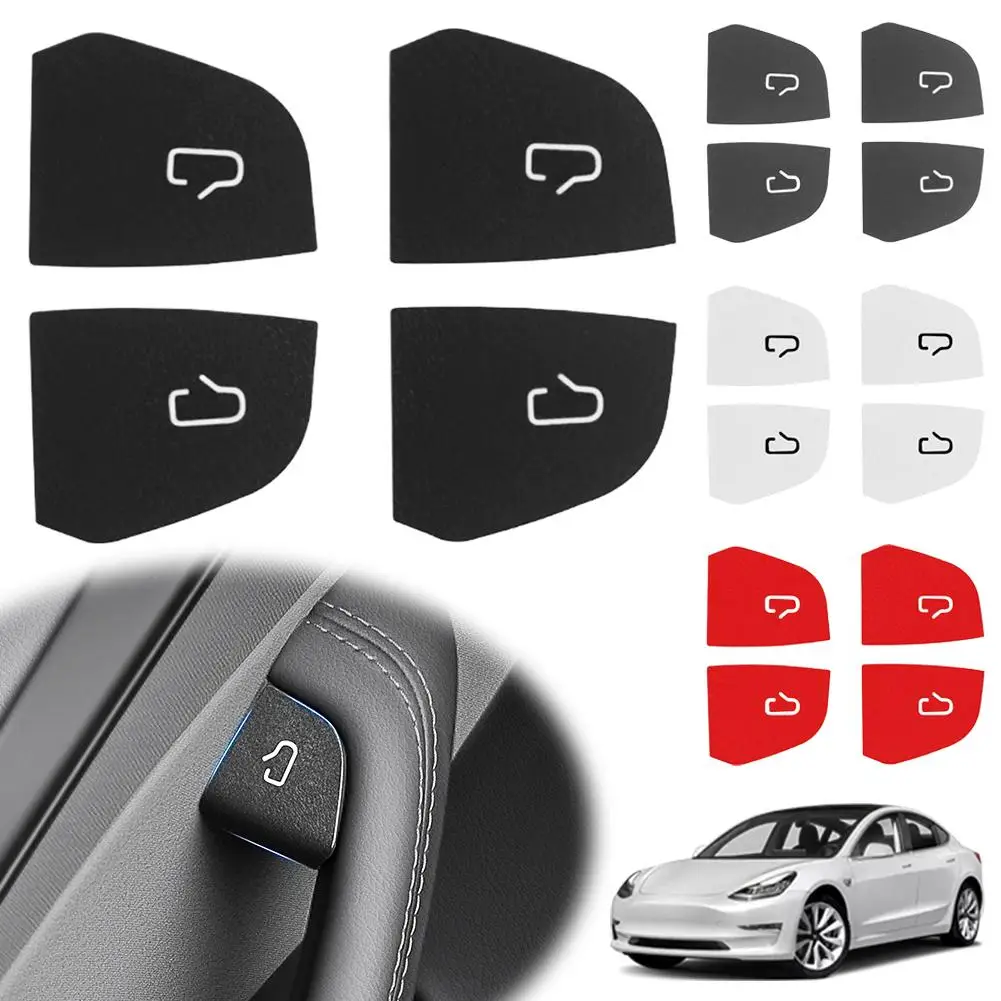  for Tesla Y Highland Juniper 2025 Car Interior Suede Door Button Trim Stickers Patch Trim Cover Accessories Z5U2