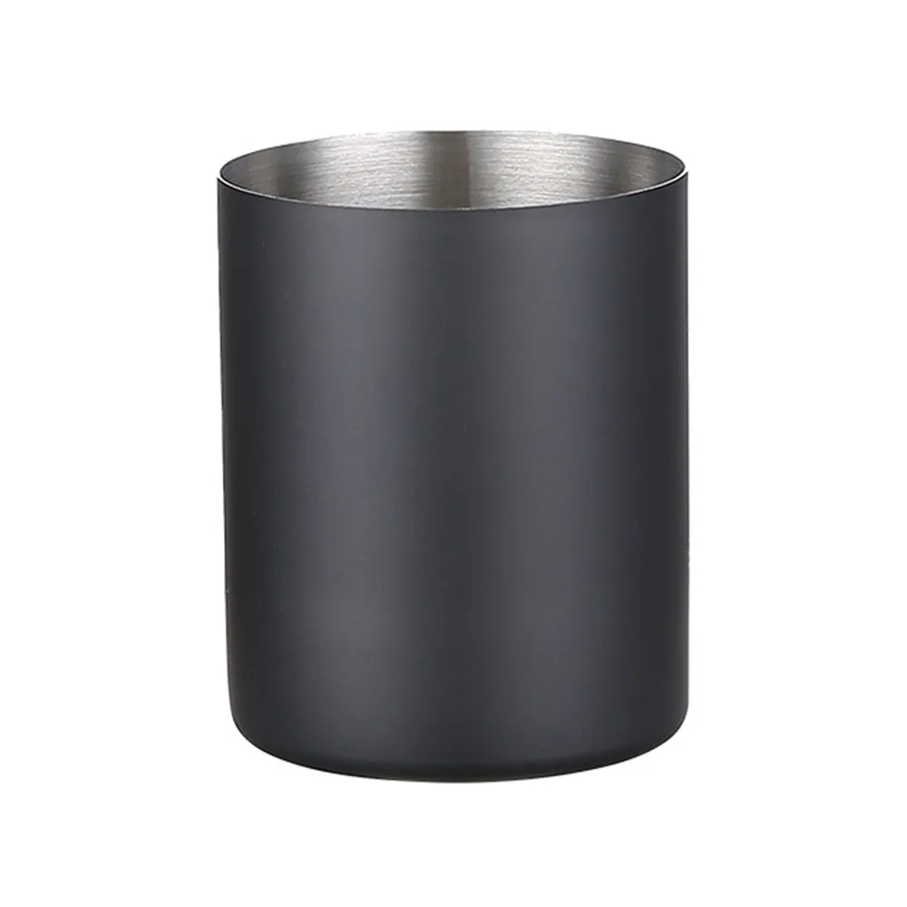 1pcs Simple Stainless Steel Pen Holder Multi-color Desktop Organizer Pen Container Thickened Stationery Storage Bucket Students