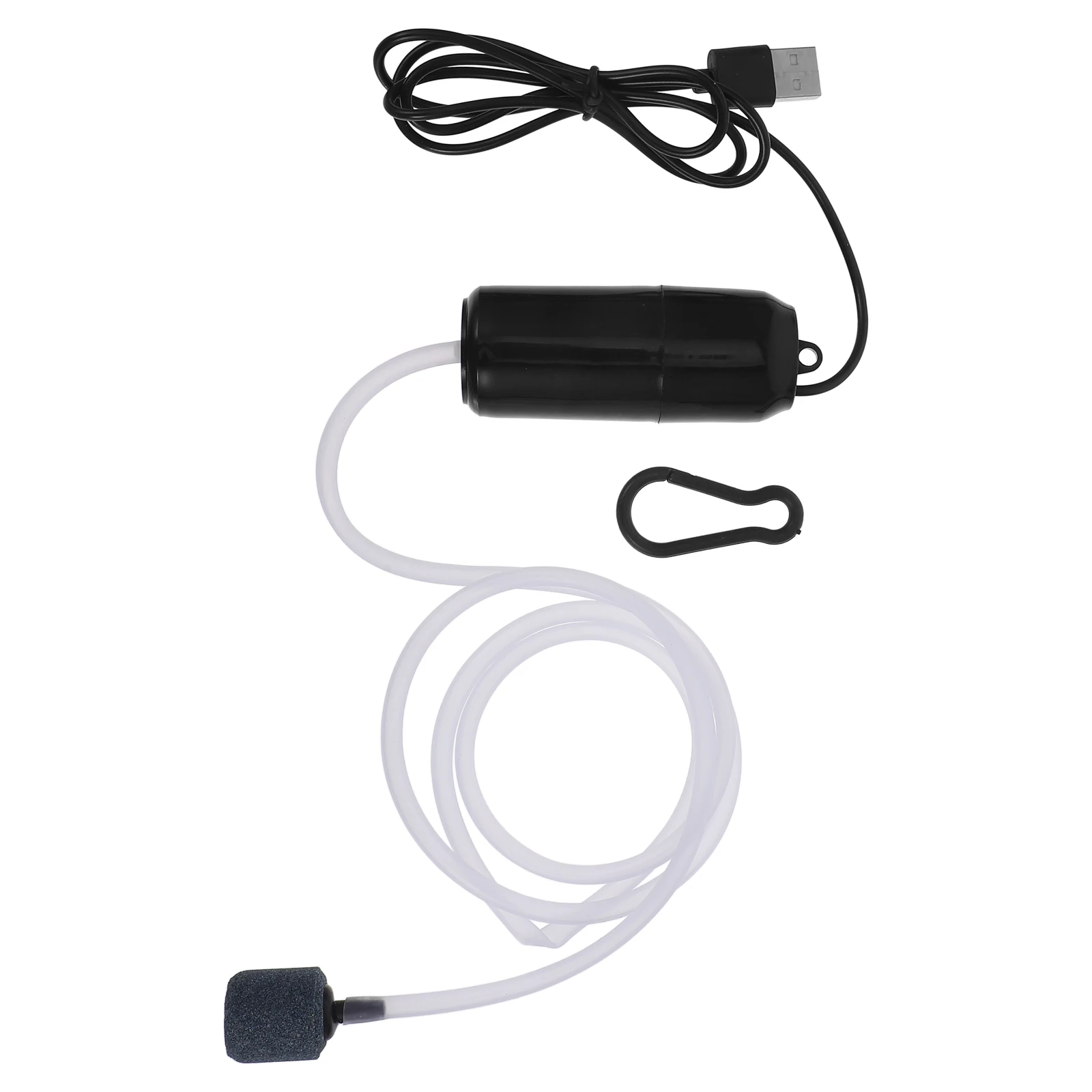 

1 set Mini USB Pump Black 0.1L Small Air Fish Tank Bubbler Silent Fish Tank Bubbler Aquarium Aerator Pet Supplies