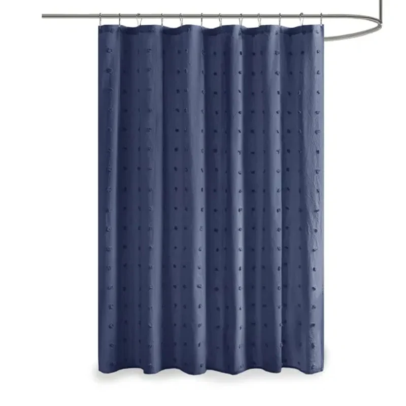 Deep Blue Cotton Waterproof and Mildew Proof Polyester Shower Curtain Bathroom Curtain Bathroom Partition Shower Curtain