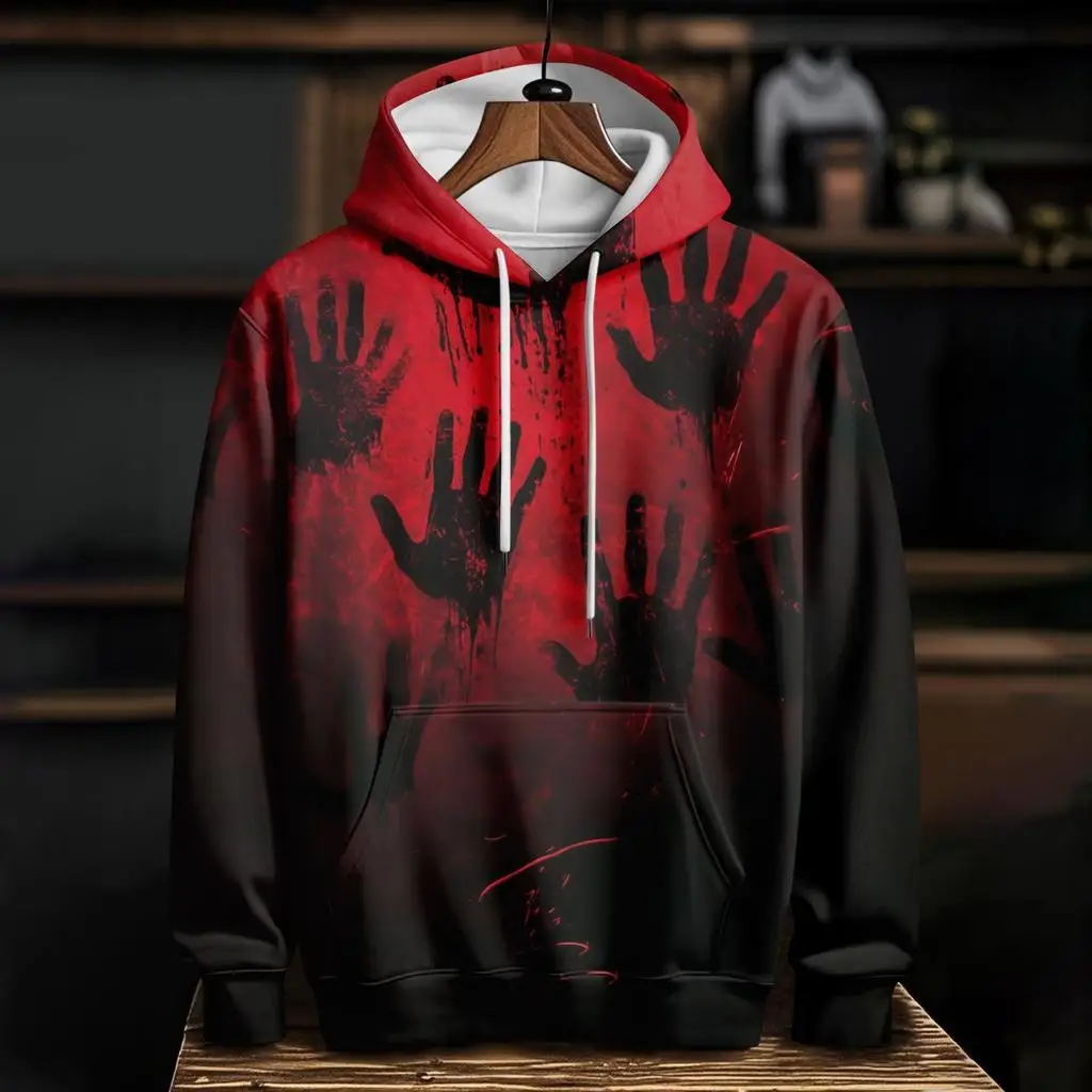 Customization Halloween Horror Blood 3D Print Hoodies Men's Women Casual Hooded Sweatshirt Harajuku Pullover Tracksuit Unisex Co