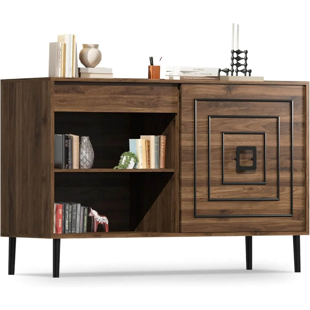 Exquisite Sideboard Buffet Cabinet with Storage, Accent Storage Entryway Table, Large Wood Accent Coffee Bar with Drawers and Sh