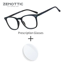 Gafas graduadas cuadradas de acetato ZENOTTIC, gafas ópticas progresivas de montura completa para hombres, gafas para miopía con luz azul