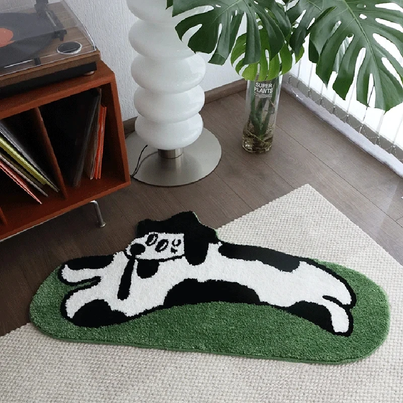 Home Decor Tufting Dog Bedroom Rug Cartoon Animal Carpets Soft Plush And Absorbent Tufted Rectangular Carpet Bath Mat 40X120cm