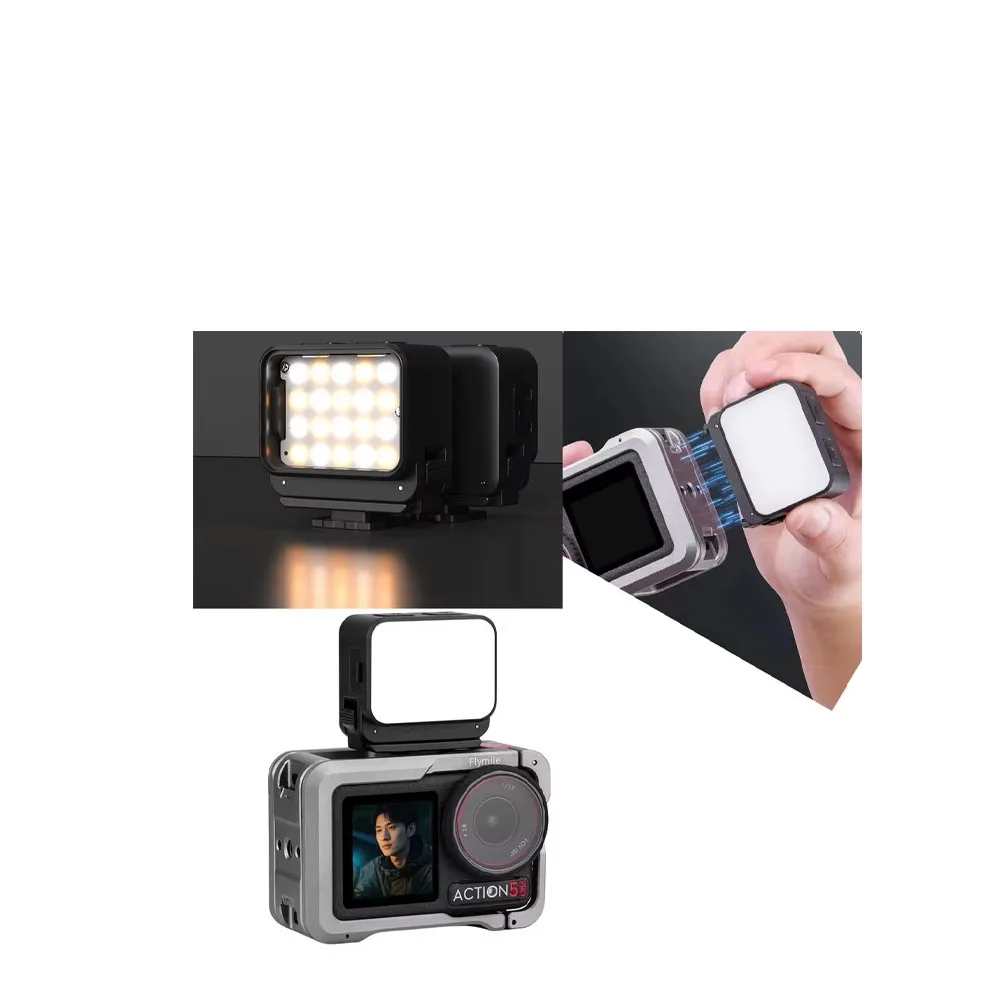 

for POCKET 3 Fill Light for ACTION 5 Magnetic Quick Release Fill Light Sports Camera Accessories