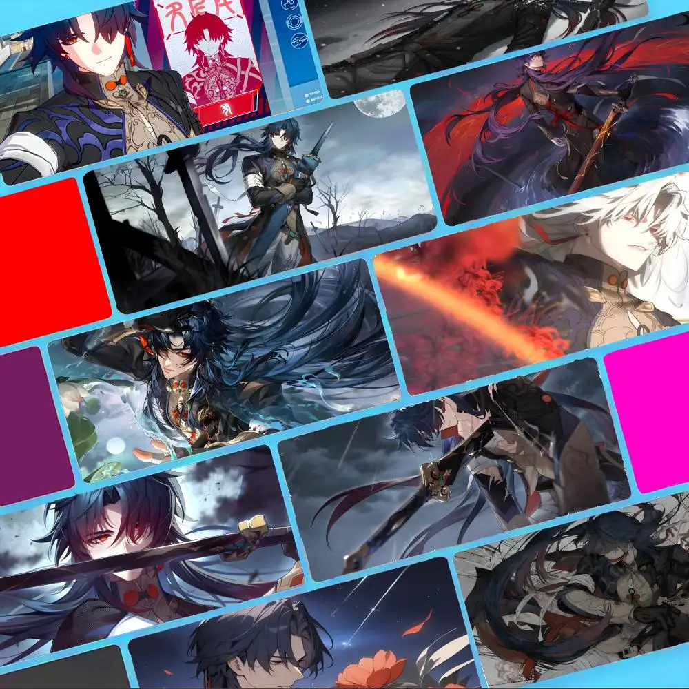 Dreamy Bladee Vocalists Mouse Pad Non-Slip Large Desk Mat Thick Stitched Edge Gaming Mousepad