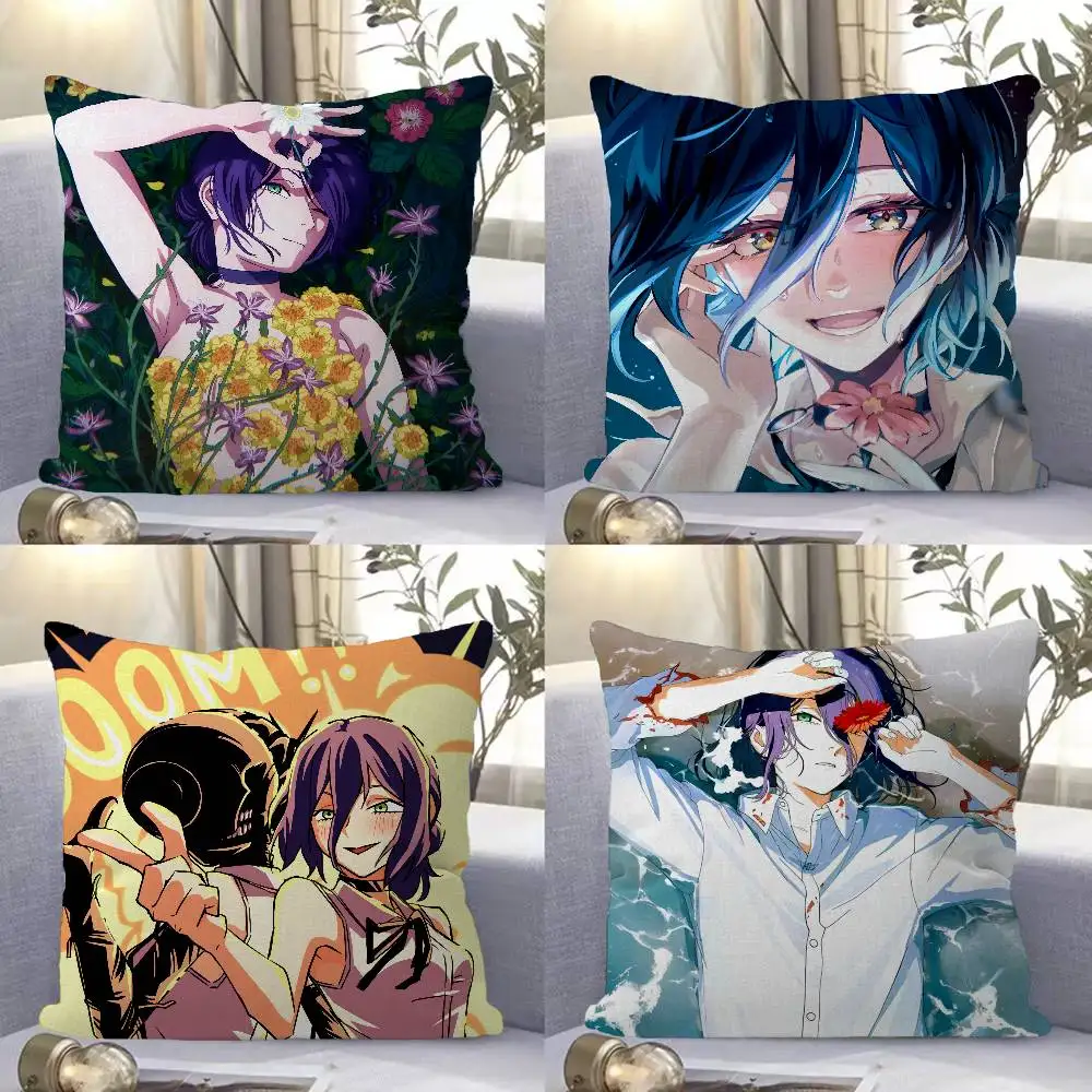 Popular Anime Chainsaw Man Reze Cushion Cover Decorative Pillow Sofa Home Decor case pillow cases